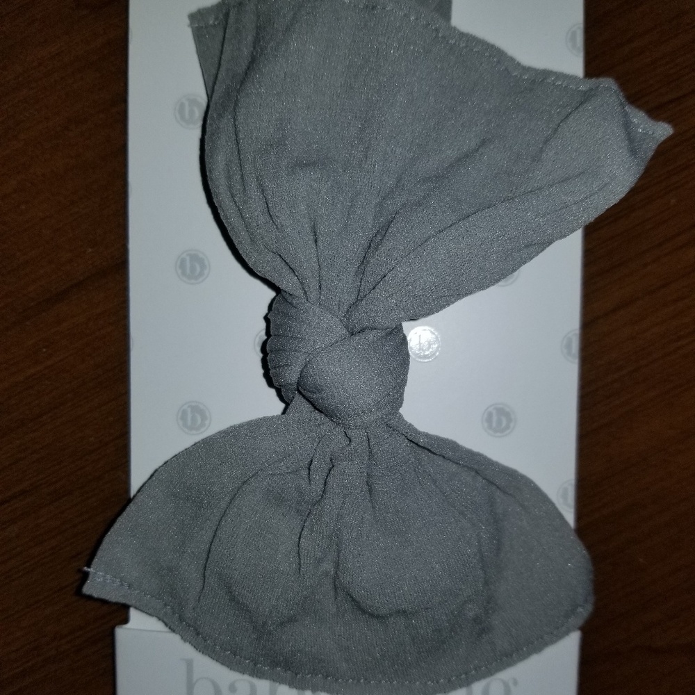Grey Baby Bling Bow NIP